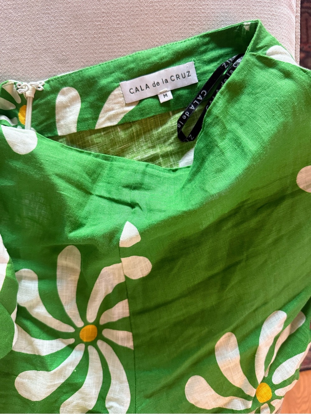 Cala de la cruz Green Floral High-Waist Women's Shorts and Vest set NWT - Picture 2 of 3